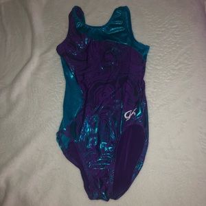 GK Gymnastics Purple & Blue Shiny Leotard
